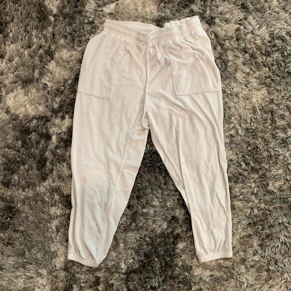 Charter Club Sweatpants Womens size XL White Knit Jogger Leg Pull on - Picture 1 of 6